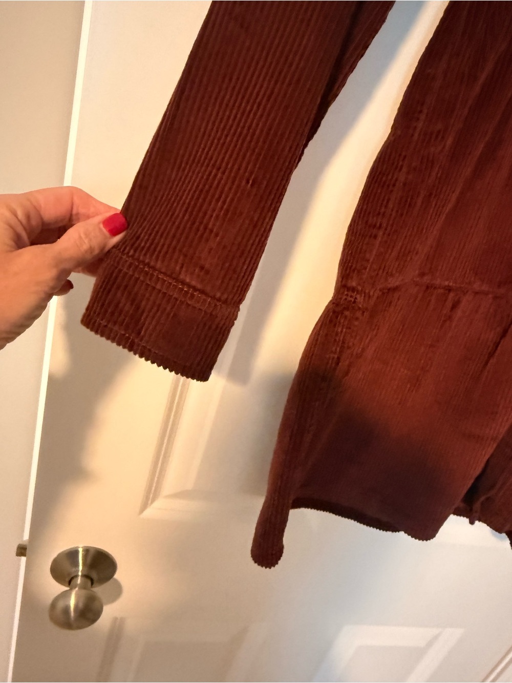 American Eagle Outfitters Corduroy Button-Front Jacket in Rust Brown - Picture 4 of 4
